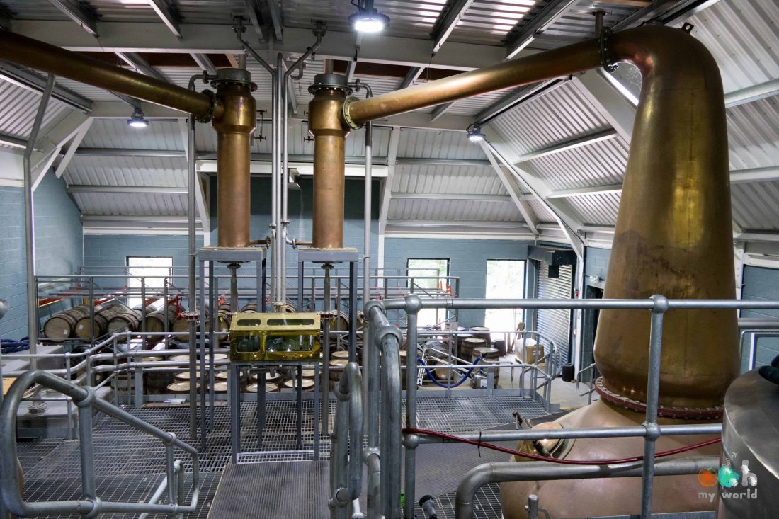 La salle des alambics, la clé de la fabrication du whisky